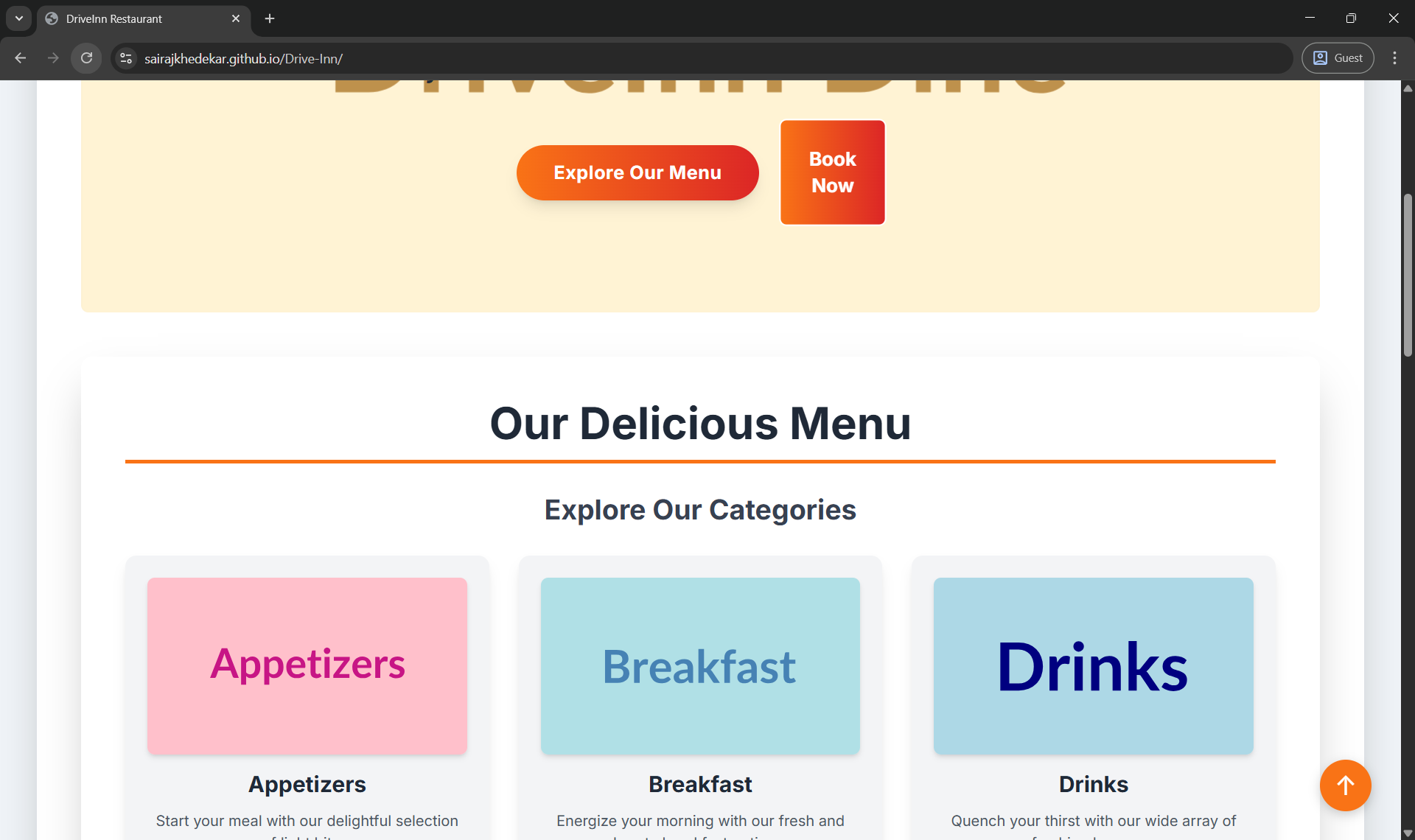 Restaurant Website