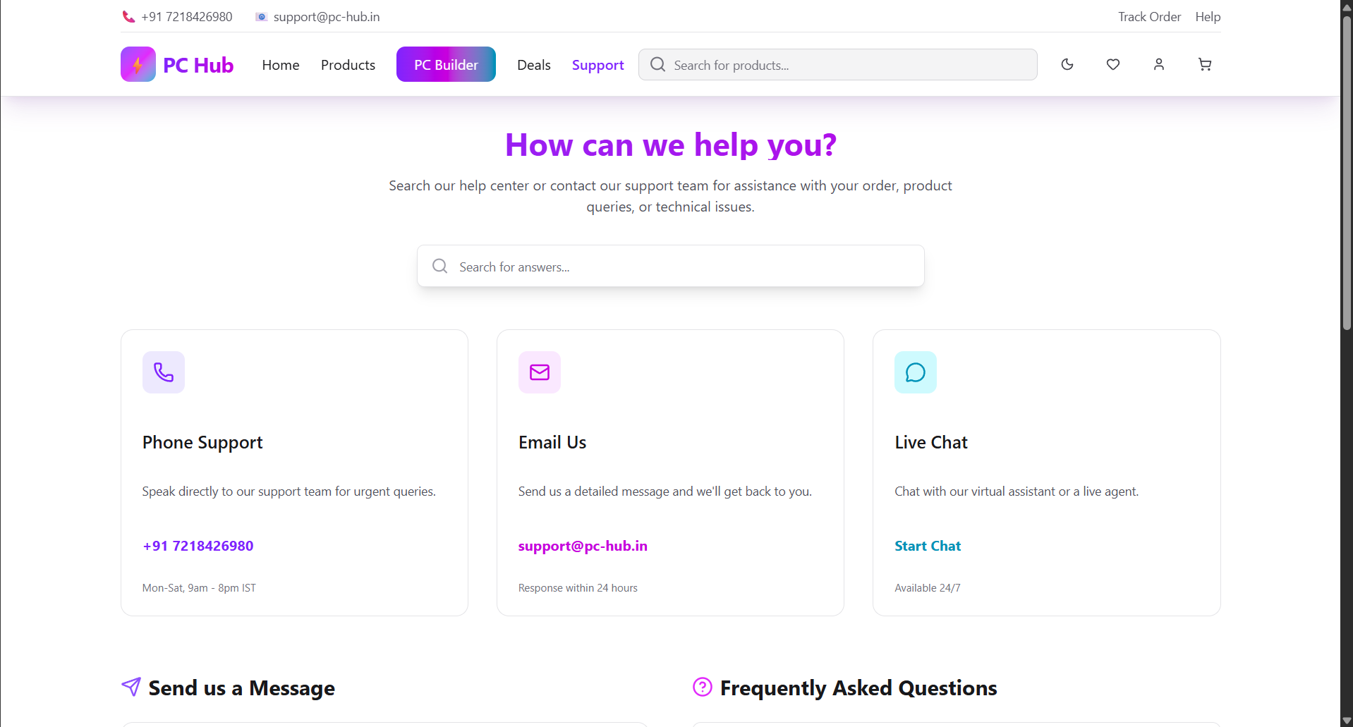 Computer Store Website